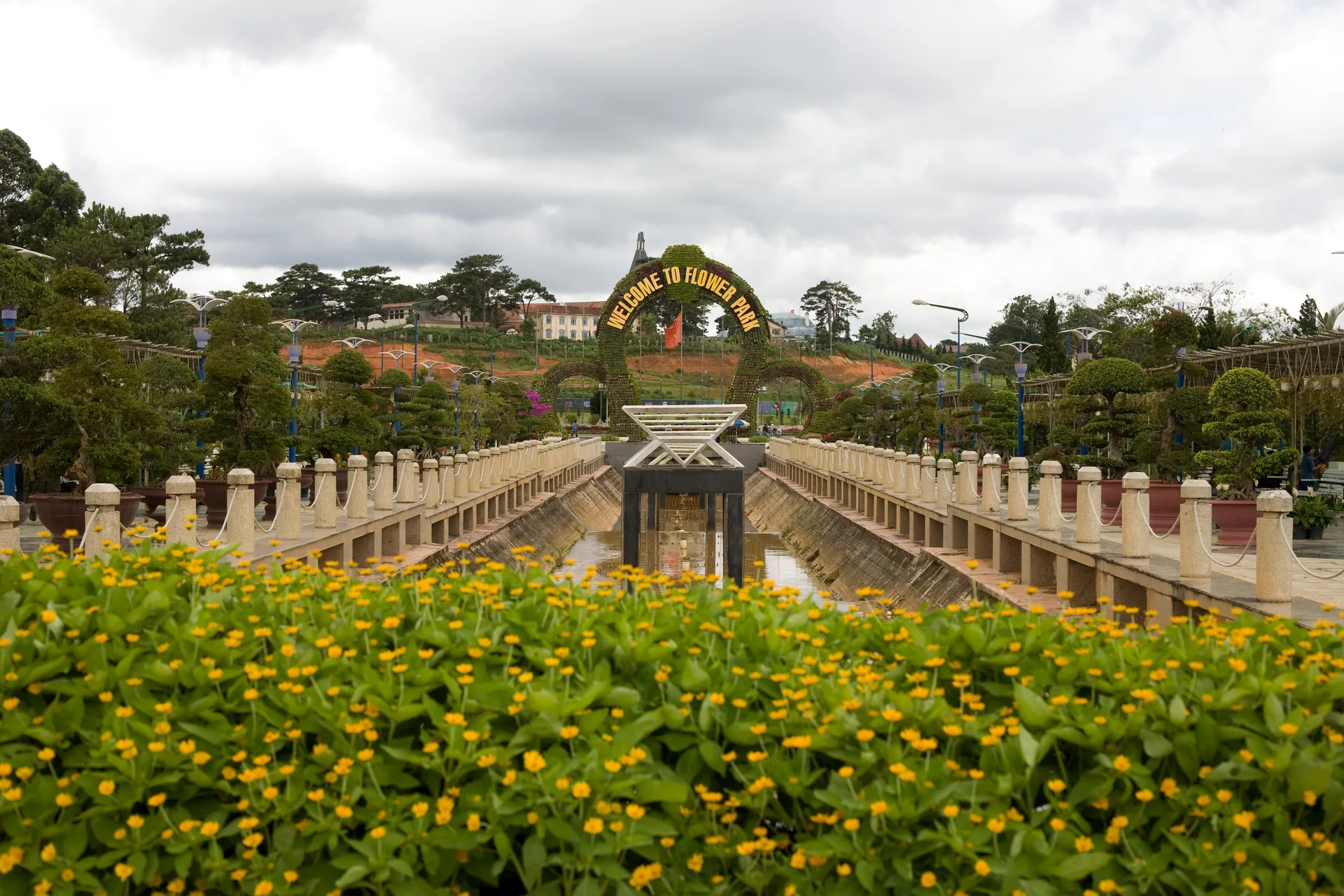 Da Lat Vietnam highland city — flower farms and vegetable gardens surround the city on every hillside