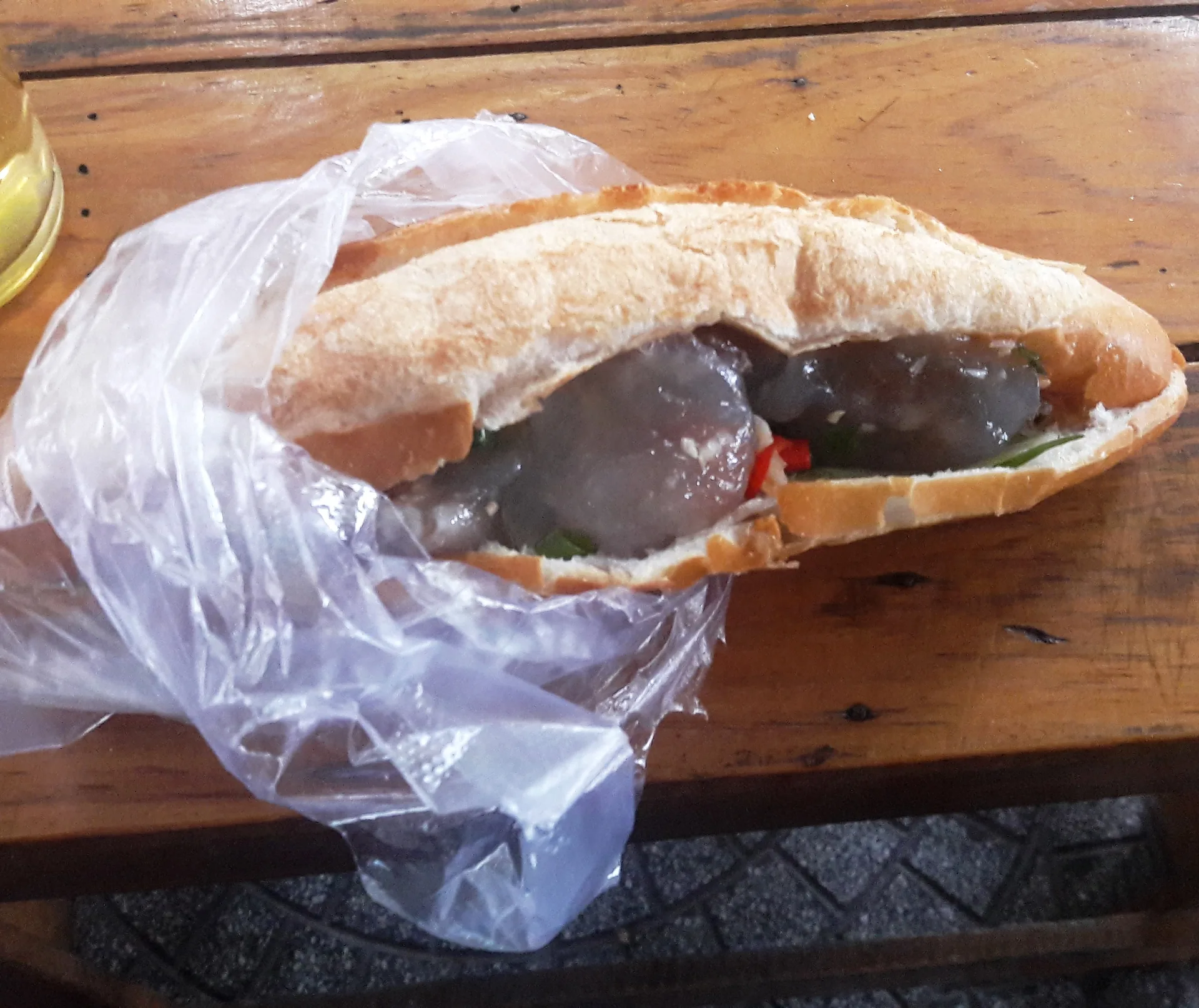 Bánh mì Vietnam street sandwich — vegetarian versions with tofu are widely available at street stalls across the country