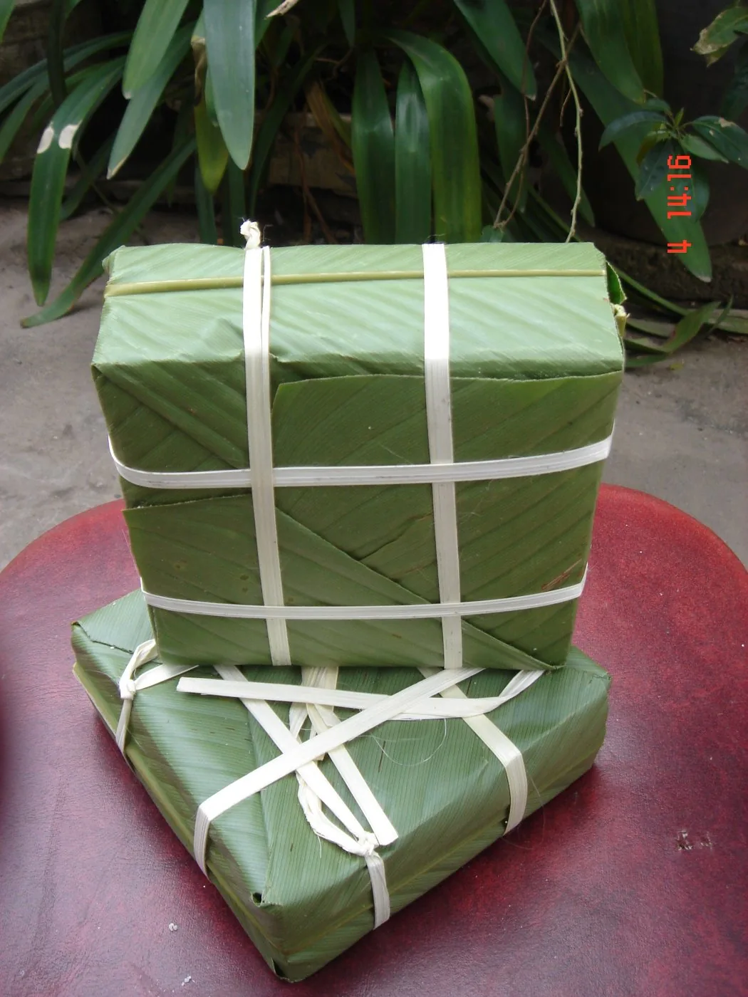 Banh chung, traditional Vietnamese Tet holiday sticky rice cake