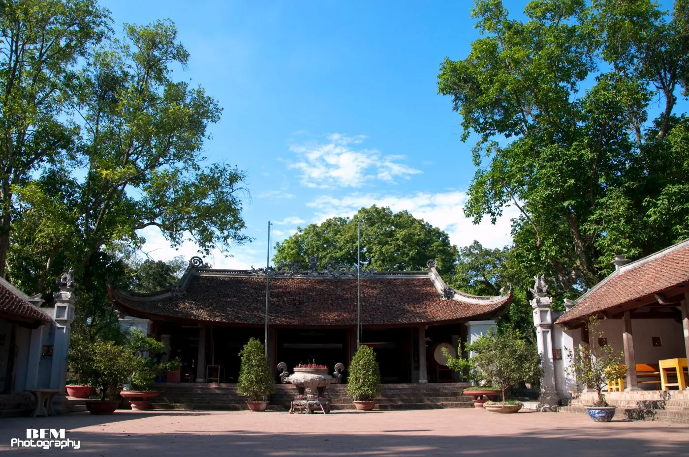 Traditional laterite stone house in Duong Lam Ancient Village