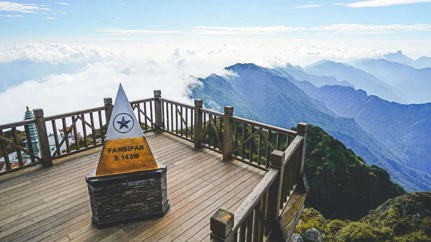 The summit of Fansipan at 3,143 m — the Roof of Indochina