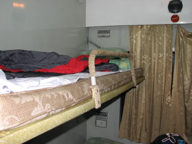 Vietnam train sleeping berth compartment — soft berth cabins are the most comfortable option for overnight journeys