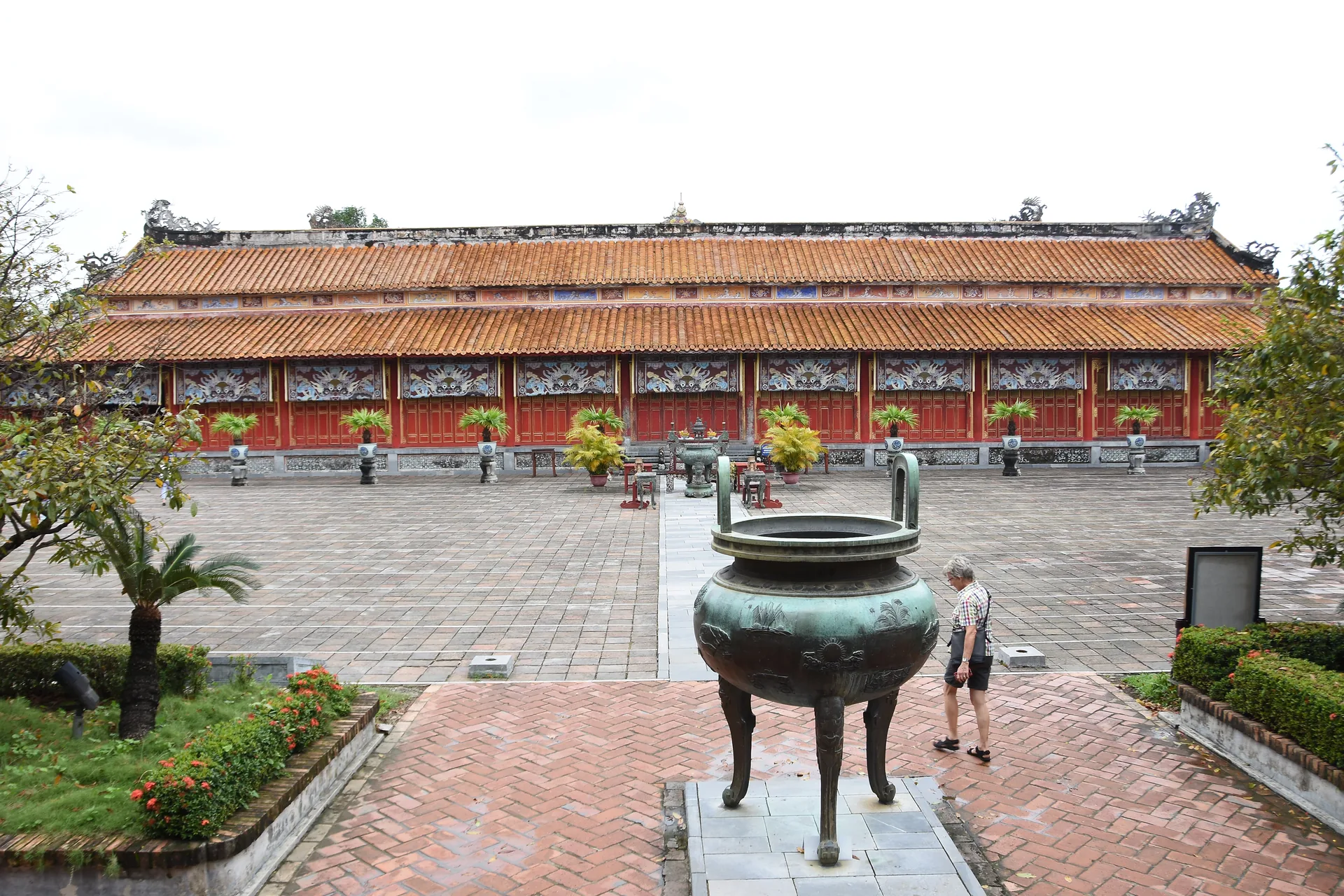 Vietnamese temple incense worship — pagodas and temples are packed during the first days of Tết